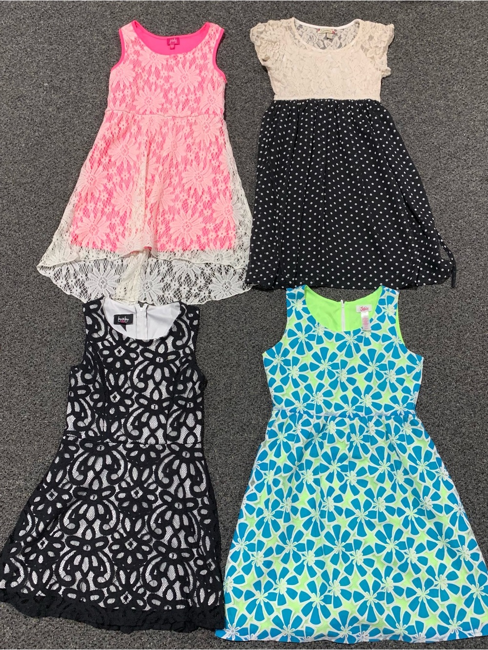 Bundle lot of 4 girls size 12 floral summer dresses